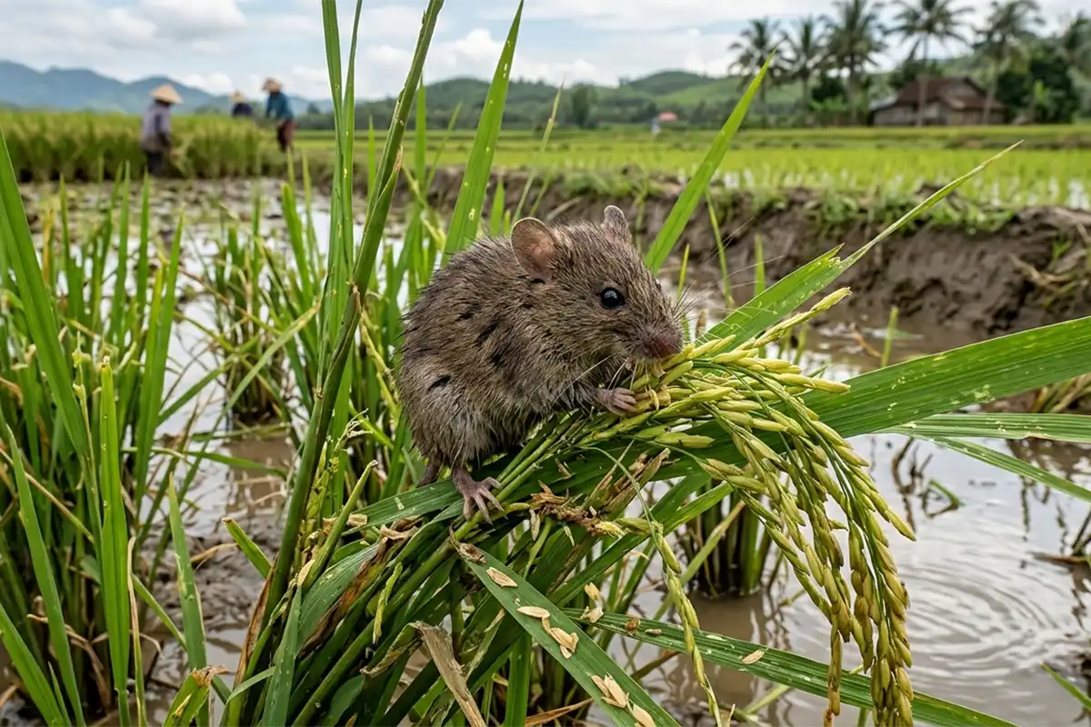 7 Cara Mengusir Tikus di Sawah Tanaman Padi Tanpa Racun
