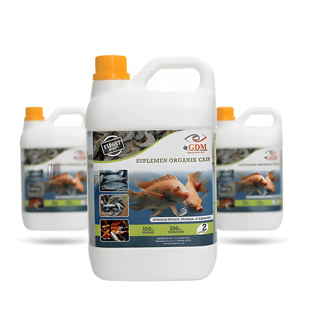 Produk GDM - Suplemen Organik Cair Spesialis Perikanan dan Perairan Lengkap. Varian 2 liter