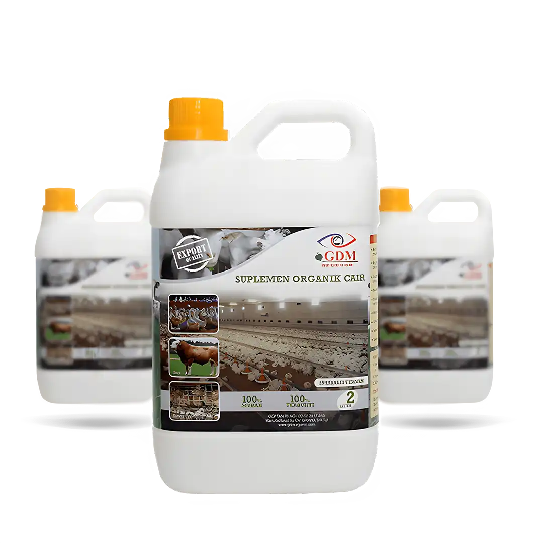 Produk GDM - Suplemen Organik Cair Spesialis Peternakan Lengkap. Varian 2 liter
