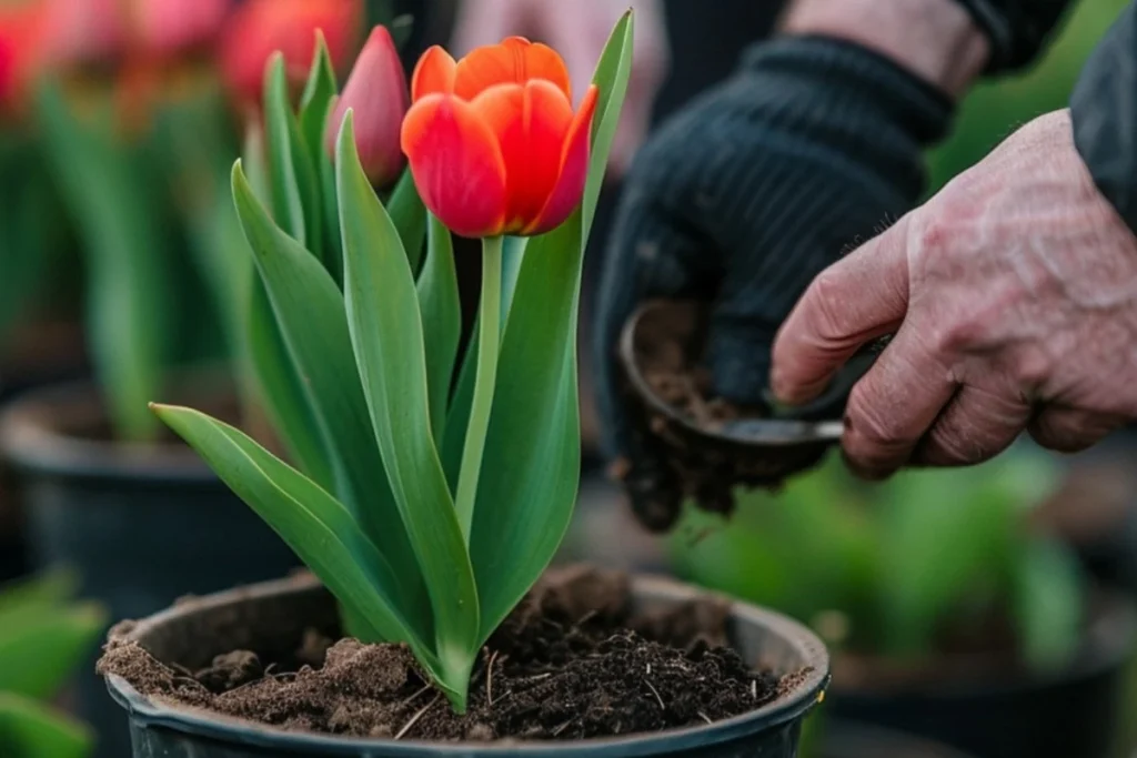 cara menanam bunga tulip