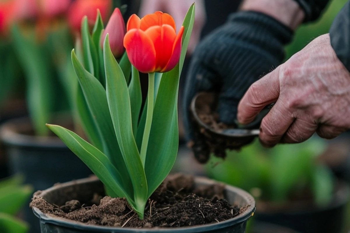 cara menanam bunga tulip