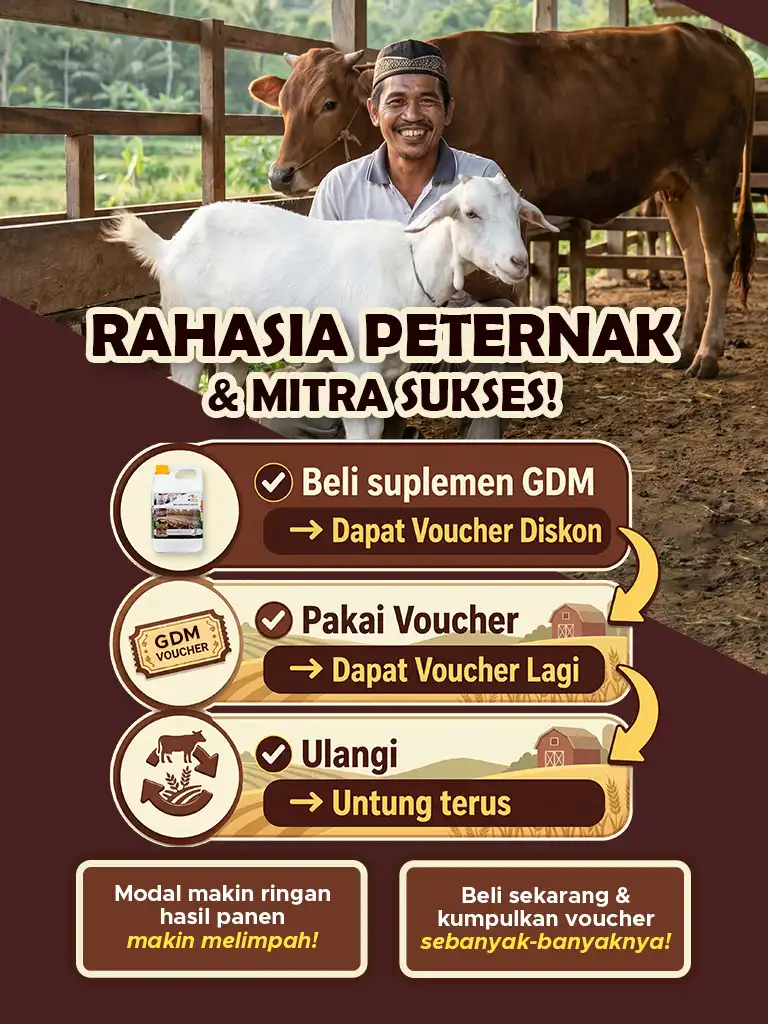 Banner Mobile Promo Suplemen Organik Cair Spesialis Peternakan GDM