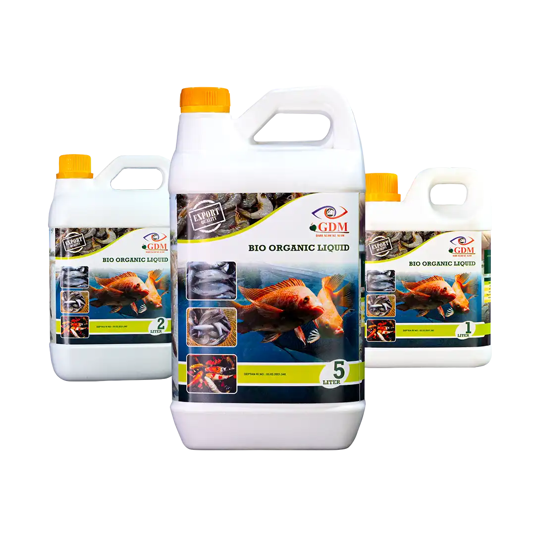 Produk GDM - Suplemen Organik Cair Spesialis Perikanan