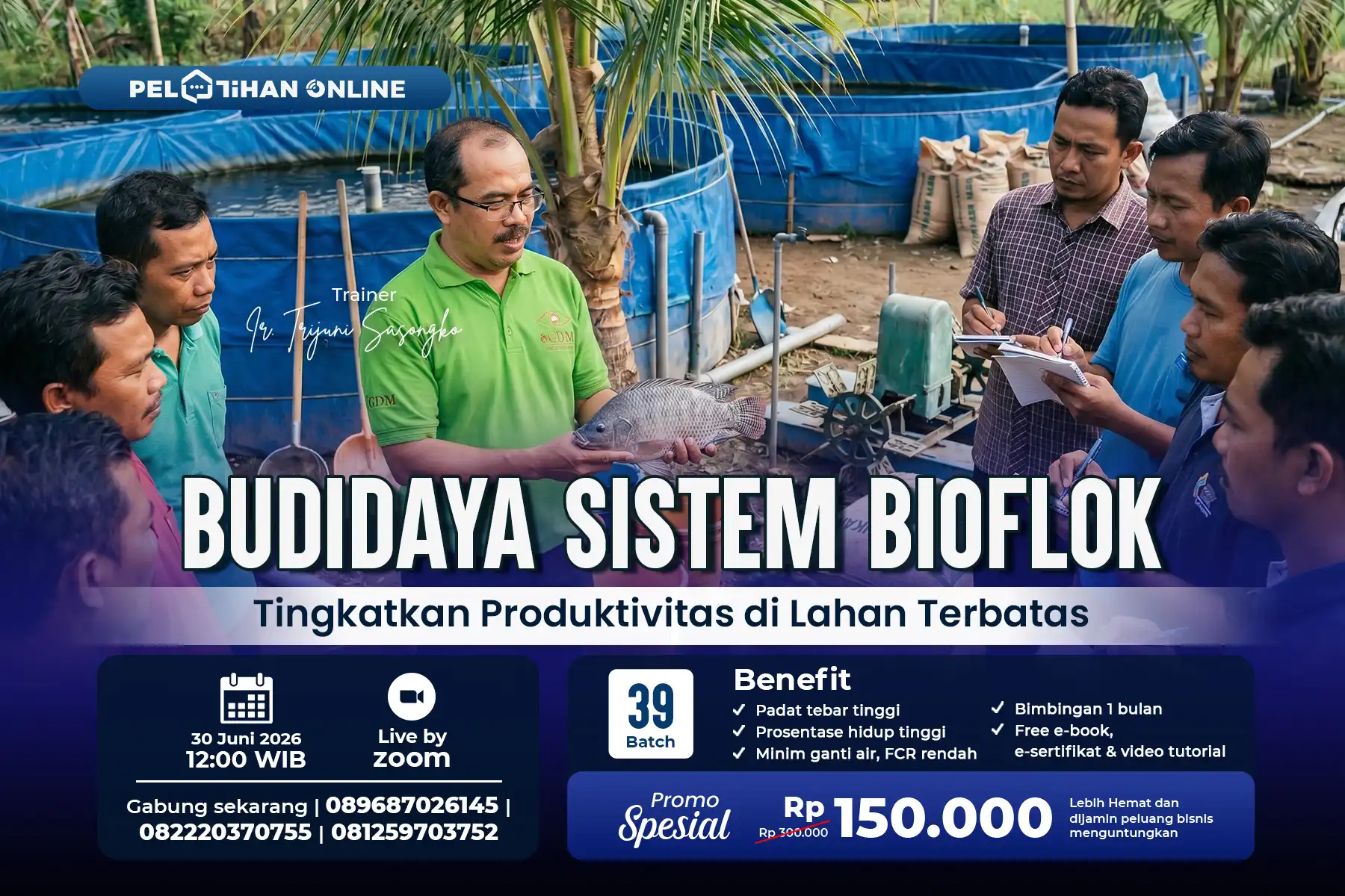 Banner Desktop Pelatihan Bioflok Batch 39