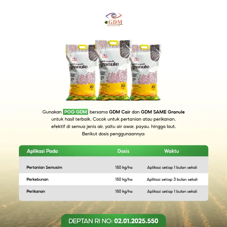 2 Cara penggunaan pupuk organik granule GDM POG