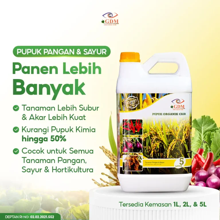 3 Pupuk organik cair GDM spesialis tanaman pangan membantu meningkatkan hasil panen