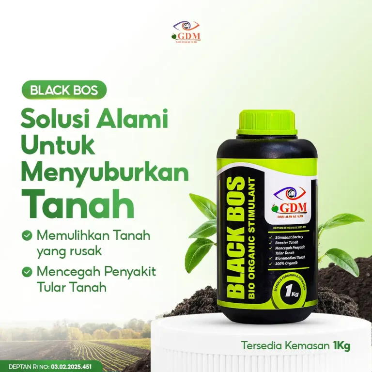 3 Pupuk pembenah tanah organik GDM Black BOS membantu menyuburkan tanah secara alami