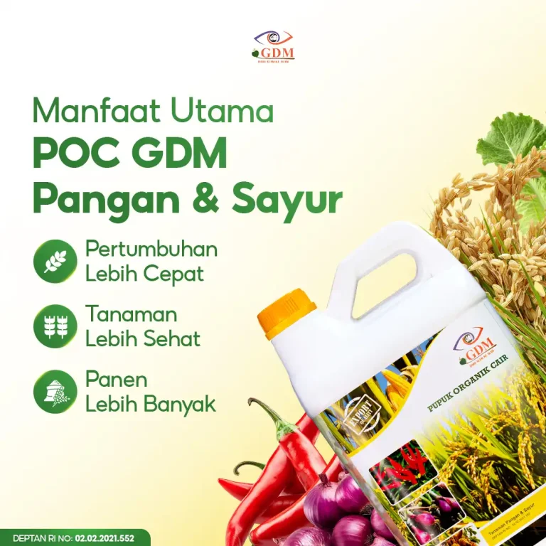 5 Beberapa manfaat utama pupuk organik cair GDM spesialis tanaman pangan